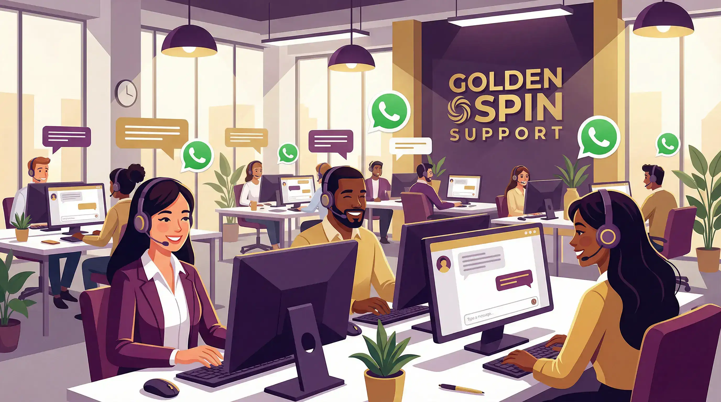 Equipe de suporte ao cliente ganheibet